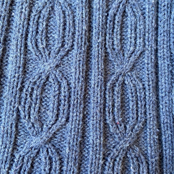 Croft & Barrow Oversized Blue Cable Knit Sweater - Picture 4 of 4